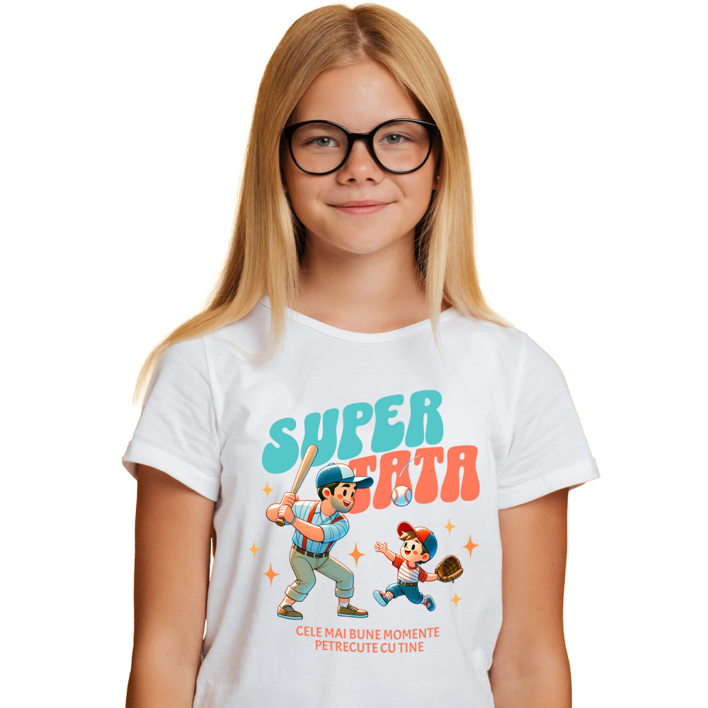 Tricou Femei, Barbati, Copii, Fata, Baiat, Unisex Personalizat Cadouri Personalizate Tata și Fiul | Super Tata, Cele Mai Bune Momente, Baseball [1]