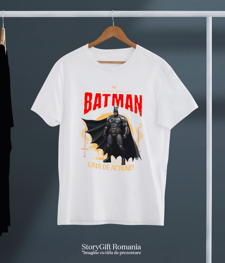 Tricou Copii cu Batman - Aventuri Întunecate și Magie Disney 100% Bumbac, Alb, 4 Ani [5]