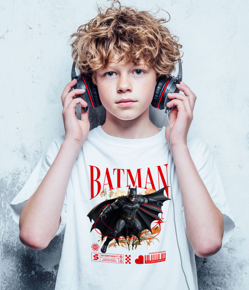 Tricou Copii cu Batman și Magia Florilor Disney 100% Bumbac, Alb, 10 Ani [3]