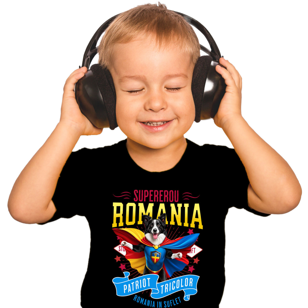 Tricou Femei, Barbati, Copii, Fata, Baiat, Unisex Personalizat Border Collie în Costum de Căpitan România – Cadou Personalizat pentru Iubitorii de Câini [2]