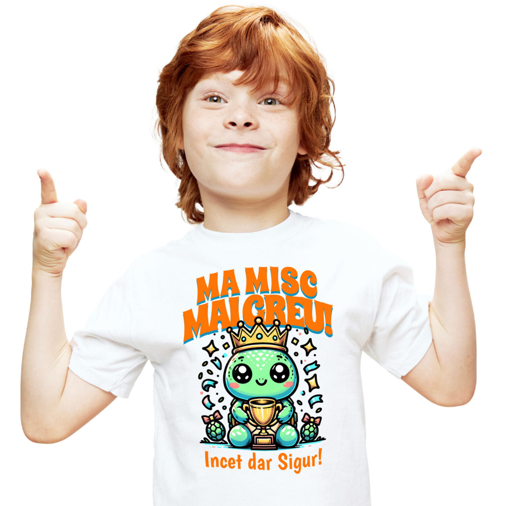 Tricou Femei, Barbati, Copii, Fata, Baiat, Unisex Personalizat Broască Țestoasă Regală cu Coroană – Cadou Personalizat pentru Copii și Familie [2]