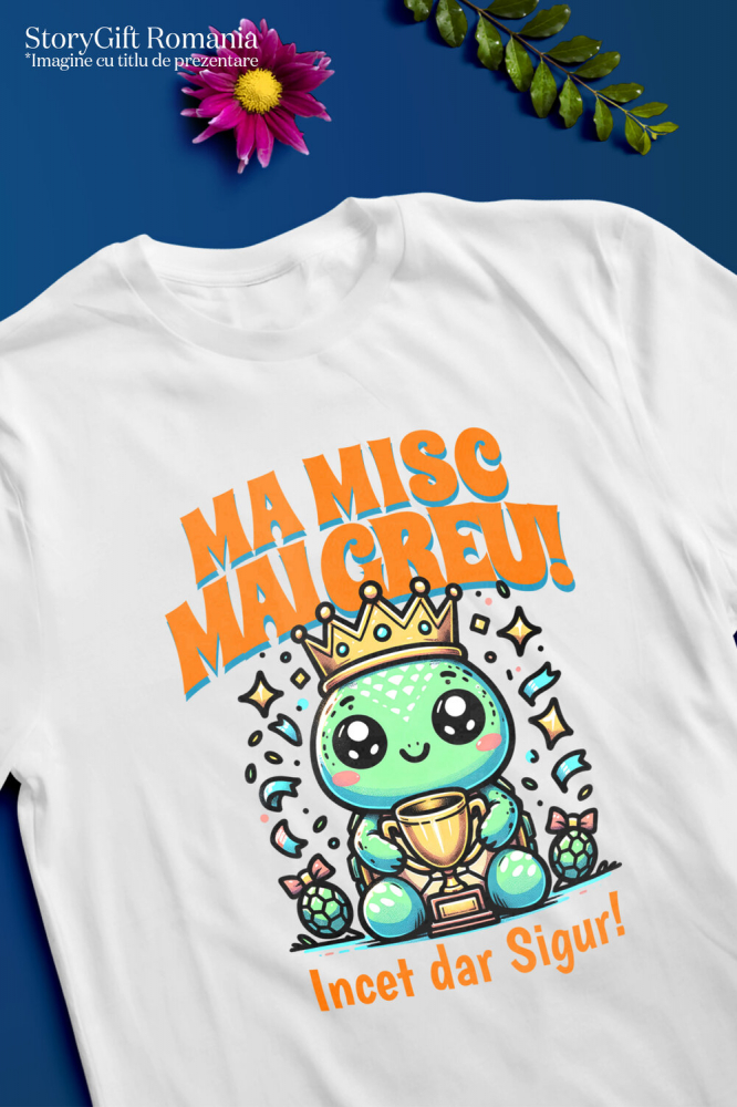 Tricou Femei, Barbati, Copii, Fata, Baiat, Unisex Personalizat Broască Țestoasă Regală cu Coroană – Cadou Personalizat pentru Copii și Familie [3]