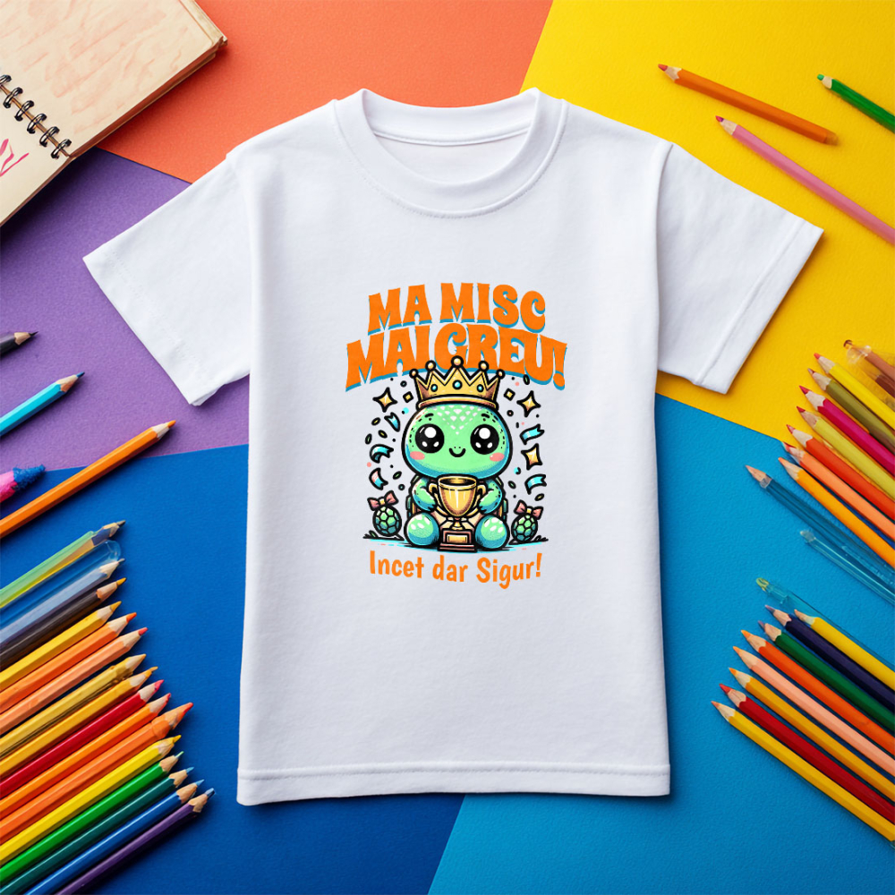 Tricou Femei, Barbati, Copii, Fata, Baiat, Unisex Personalizat Broască Țestoasă Regală cu Coroană – Cadou Personalizat pentru Copii și Familie [5]