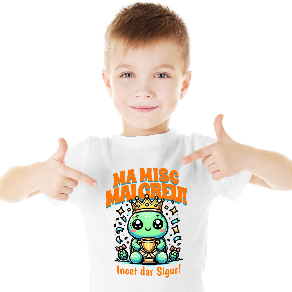 Tricou Femei, Barbati, Copii, Fata, Baiat, Unisex Personalizat Broască Țestoasă Regală cu Coroană – Cadou Personalizat pentru Copii și Familie [2]