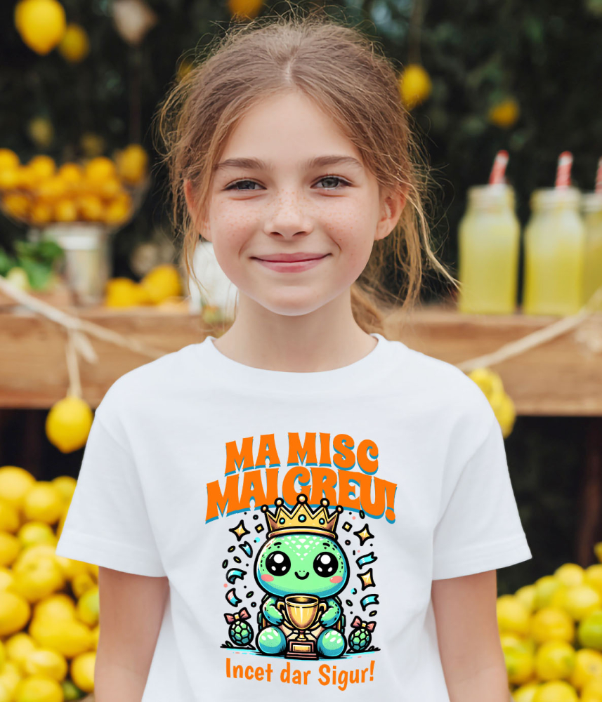 Tricou Femei, Barbati, Copii, Fata, Baiat, Unisex Personalizat Broască Țestoasă Regală cu Coroană – Cadou Personalizat pentru Copii și Familie [3]