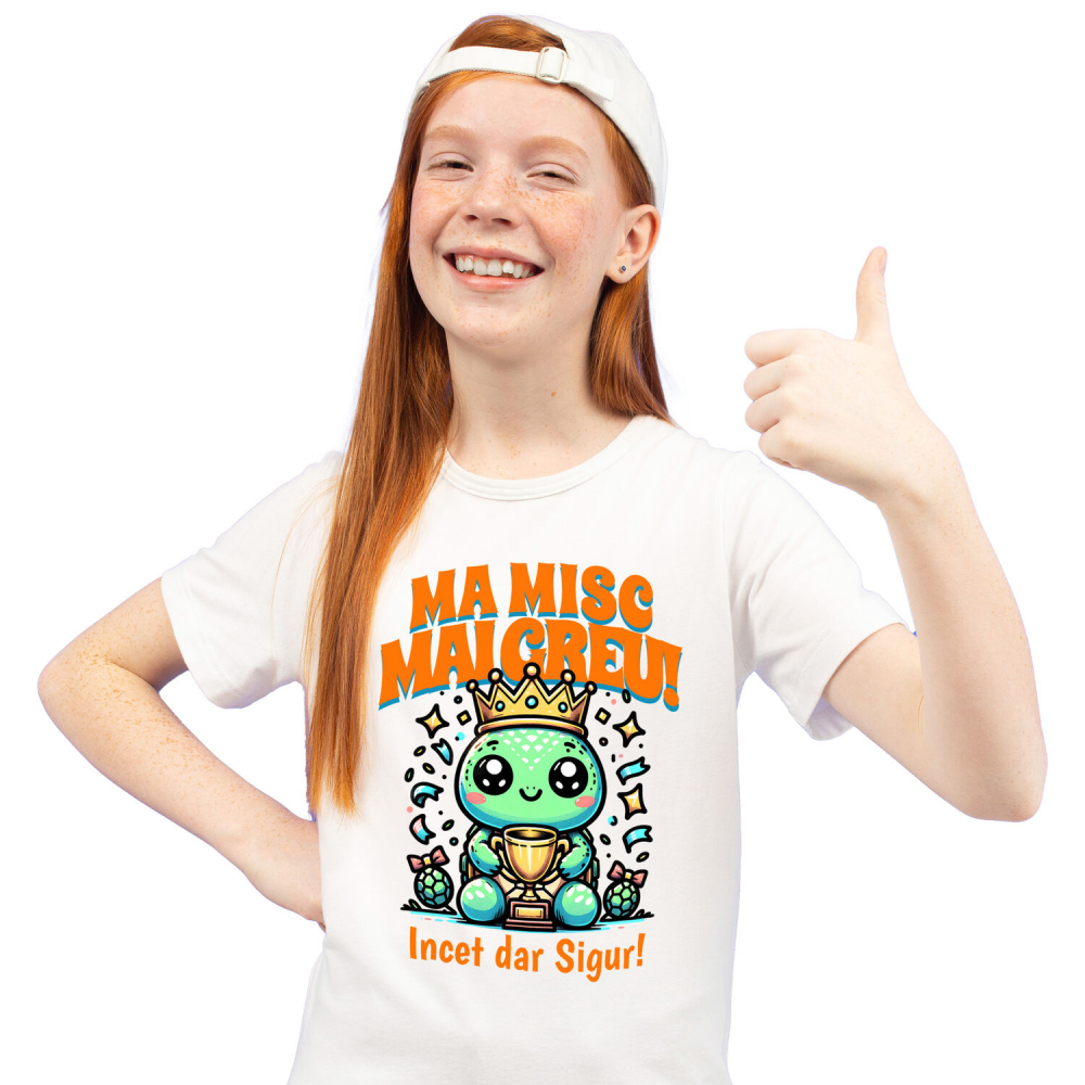 Tricou Femei, Barbati, Copii, Fata, Baiat, Unisex Personalizat Broască Țestoasă Regală cu Coroană – Cadou Personalizat pentru Copii și Familie [1]