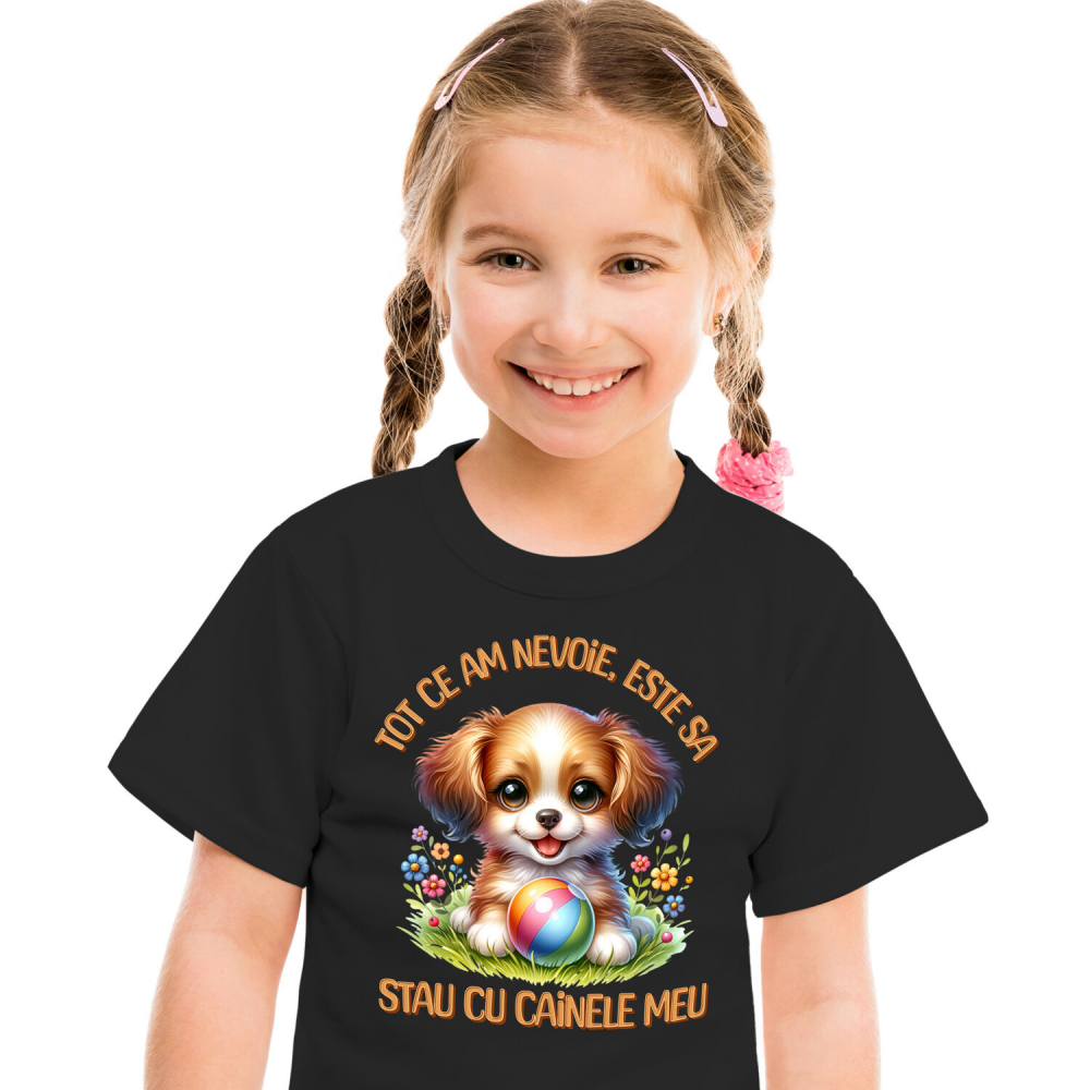 Tricou Femei, Barbati, Copii, Fata, Baiat, Unisex Personalizat Cățel Pufos și Jucăuș – Tricou Personalizat | Iubitori de Câini [2]