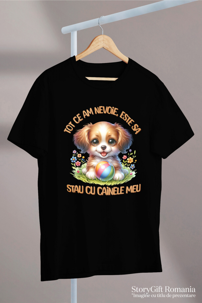 Tricou Femei, Barbati, Copii, Fata, Baiat, Unisex Personalizat Cățel Pufos și Jucăuș – Tricou Personalizat | Iubitori de Câini [3]