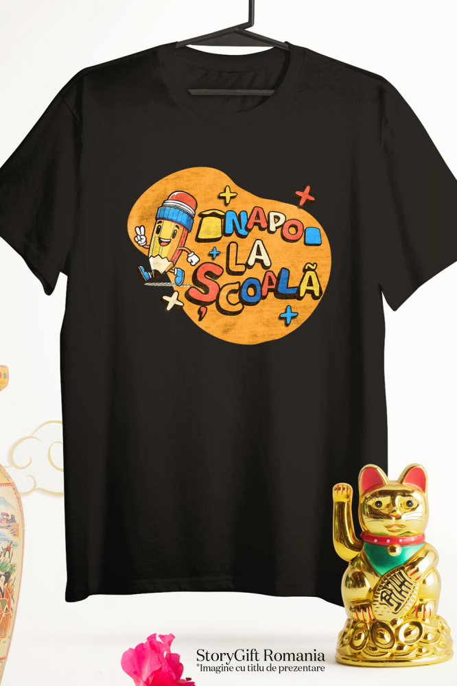 Tricou Femei, Barbati, Copii, Fata, Baiat, Unisex Personalizat Creion Vesel cu Semnul Păcii | Înapoi la Școală și Educație Copii [3]