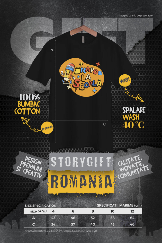 Tricou Femei, Barbati, Copii, Fata, Baiat, Unisex Personalizat Creion Vesel cu Semnul Păcii | Înapoi la Școală și Educație Copii [4]