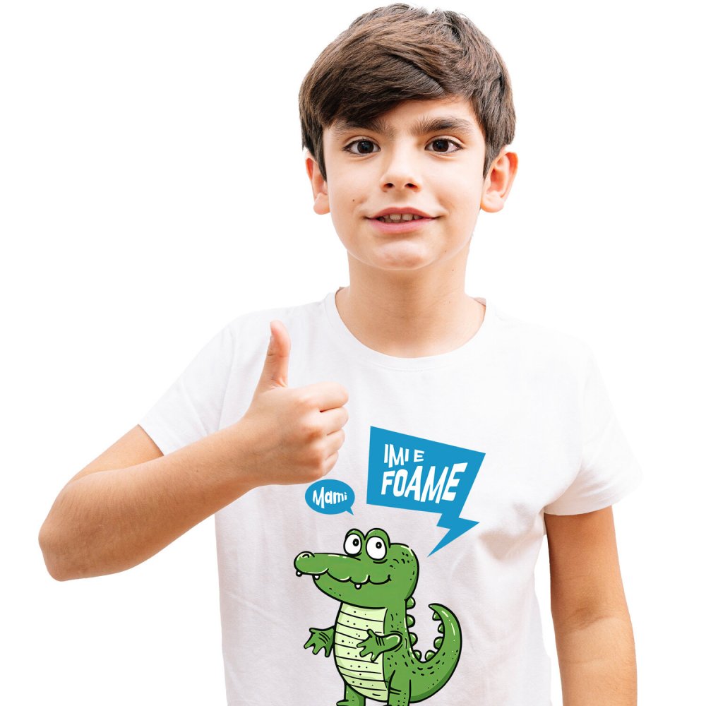 Tricou Femei, Barbati, Copii, Fata, Baiat, Unisex Personalizat Crocodil Vesel Animat – Cadou Personalizat pentru Copii și Familie [2]