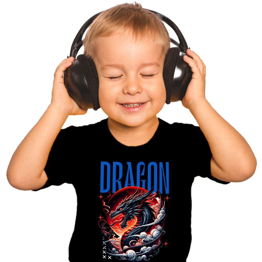 Tricou Femei, Barbati, Copii, Fata, Baiat, Unisex Personalizat Costum Dragon Chinezesc cu Coarne și Flăcări - Cultura Chinezească - Personalizat [2]
