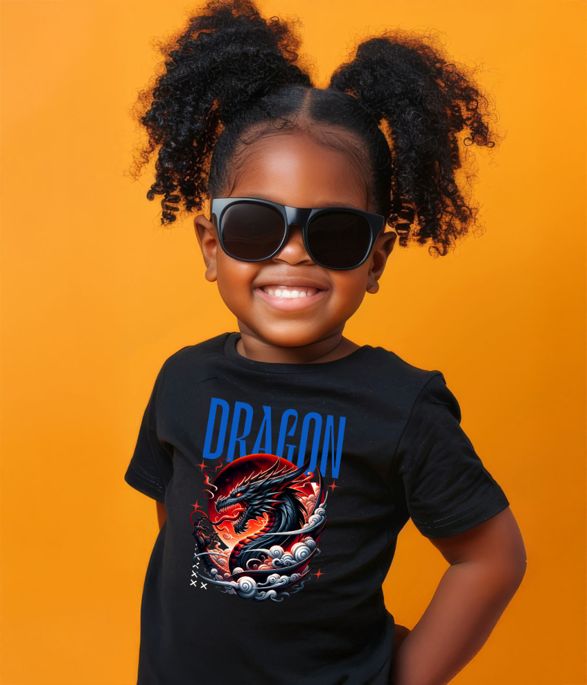 Tricou Femei, Barbati, Copii, Fata, Baiat, Unisex Personalizat Costum Dragon Chinezesc cu Coarne și Flăcări - Cultura Chinezească - Personalizat [4]