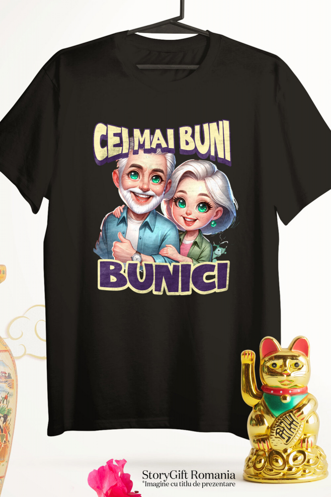 Tricou Femei, Barbati, Copii, Fata, Baiat, Unisex Personalizat Cadou Personalizat „Cei Mai Buni Bunici” | Cuplu Vesel și Cool pentru Bunici [3]