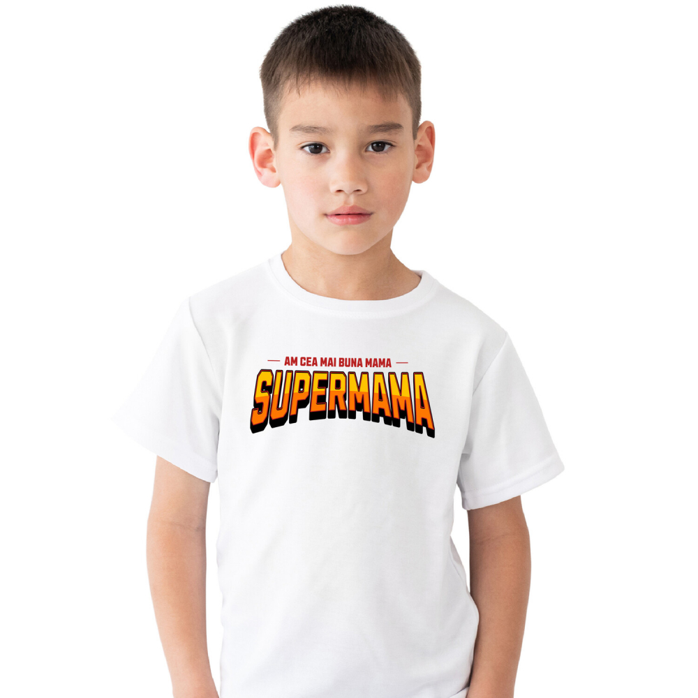 Tricou Femei, Barbati, Copii, Fata, Baiat, Unisex Personalizat "Super Erou Mama – Cadouri Personalizate cu Mesajul ‘Am Cea Mai Bună Mama’" [2]