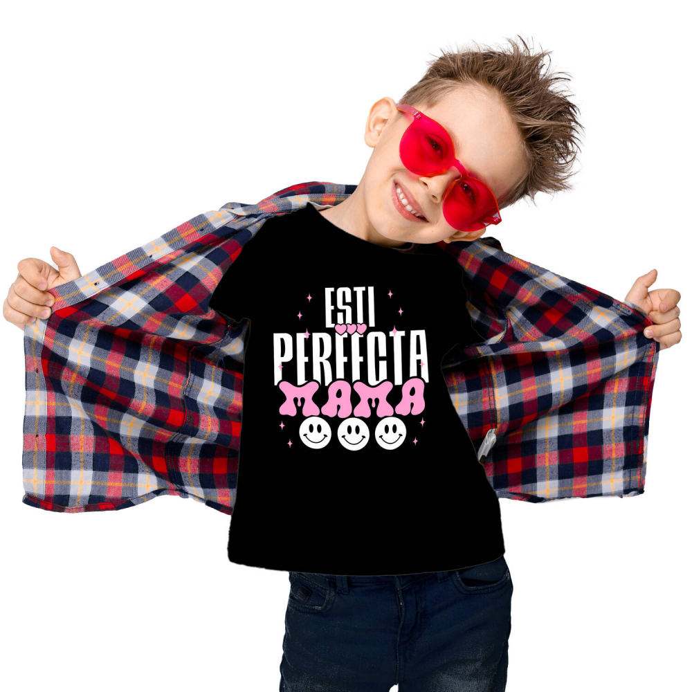 Tricou Femei, Barbati, Copii, Fata, Baiat, Unisex Personalizat Decor Personalizat - „Iubire, Ești Perfectă Mama” | Cadou Special [1]