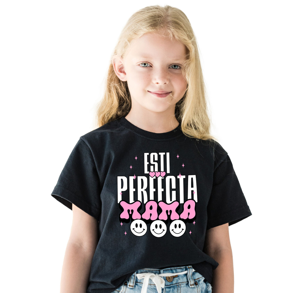 Tricou Femei, Barbati, Copii, Fata, Baiat, Unisex Personalizat Decor Personalizat - „Iubire, Ești Perfectă Mama” | Cadou Special [2]