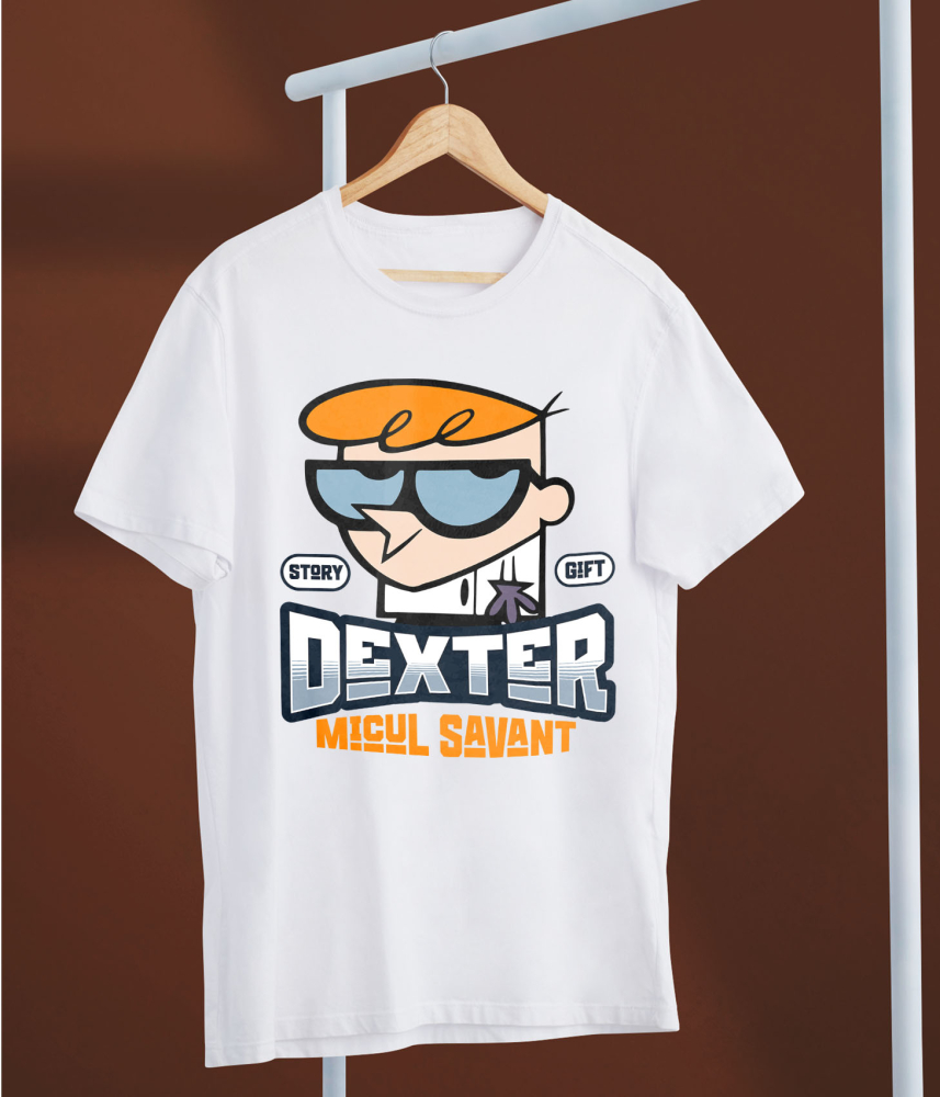 Tricou Copii cu Dexter si inventiile magic 100% Bumbac, Alb, 4 Ani [5]