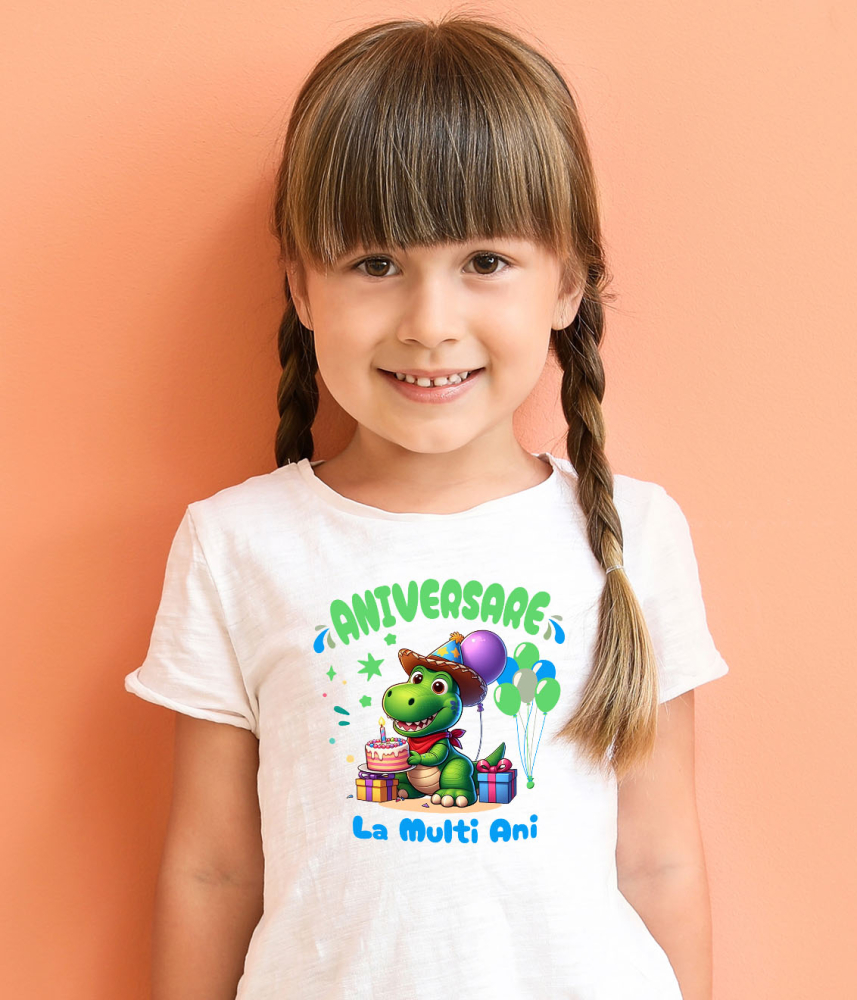 Tricou Copii cu Dinozaur – Cadouri Preistorice pentru Ziua Ta 100% Bumbac, Alb, 10 Ani [4]