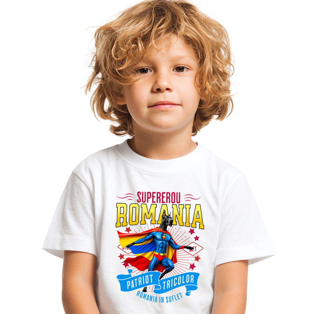 Tricou Femei, Barbati, Copii, Fata, Baiat, Unisex Personalizat Dog German în Costum de Căpitan România – Cadou Personalizat pentru Iubitorii de Câini [2]