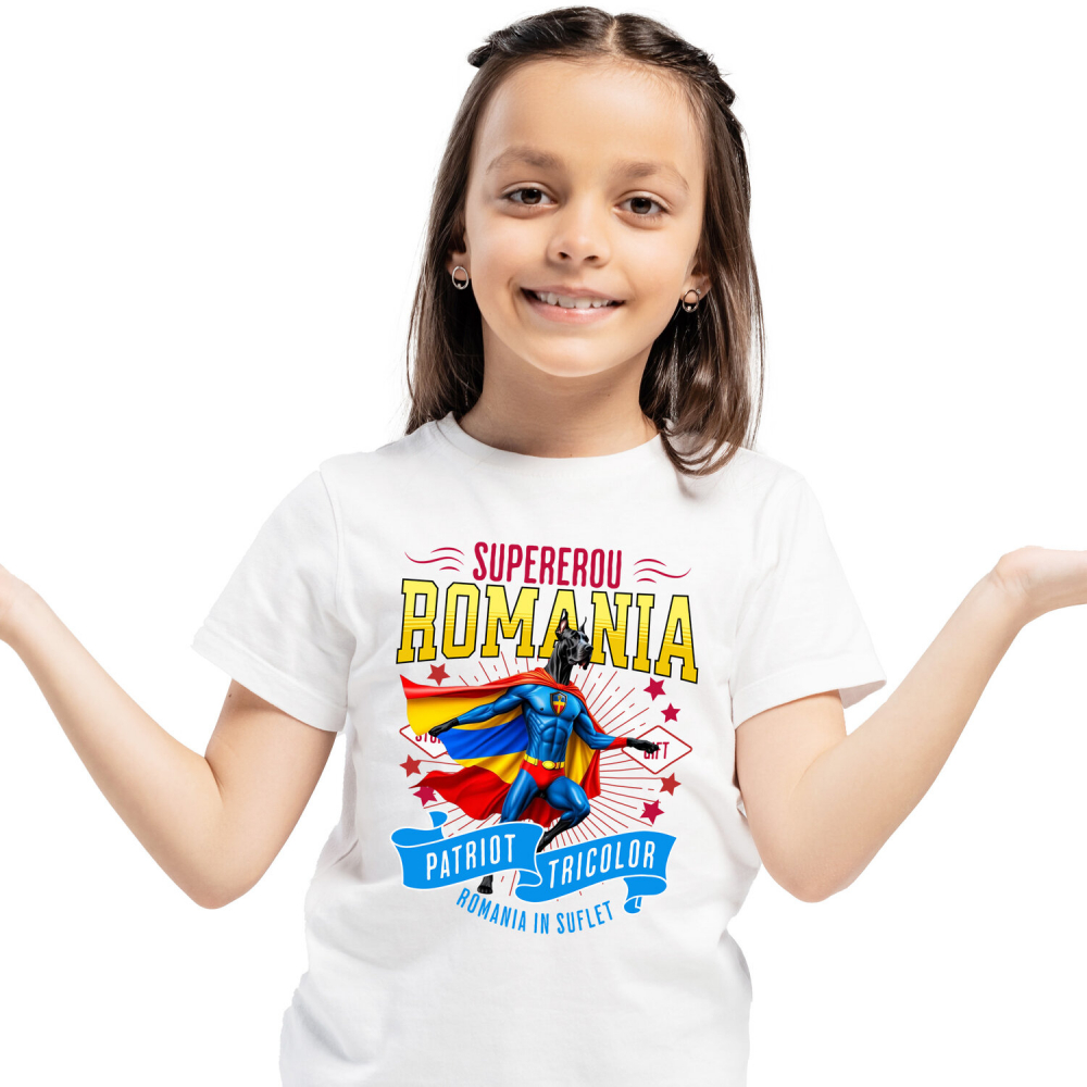 Tricou Femei, Barbati, Copii, Fata, Baiat, Unisex Personalizat Dog German în Costum de Căpitan România – Cadou Personalizat pentru Iubitorii de Câini [2]