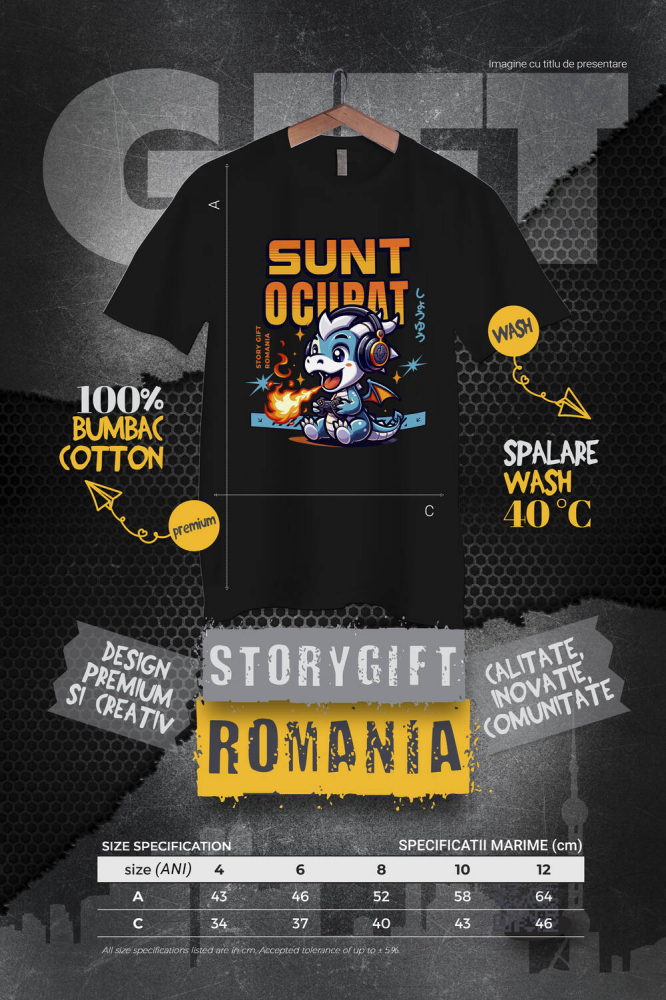 Tricou Femei, Barbati, Copii, Fata, Baiat, Unisex Personalizat Dragon Cu Flăcări și Căști Audio - Cadou Gamer Personalizat pentru Jocuri Video [4]