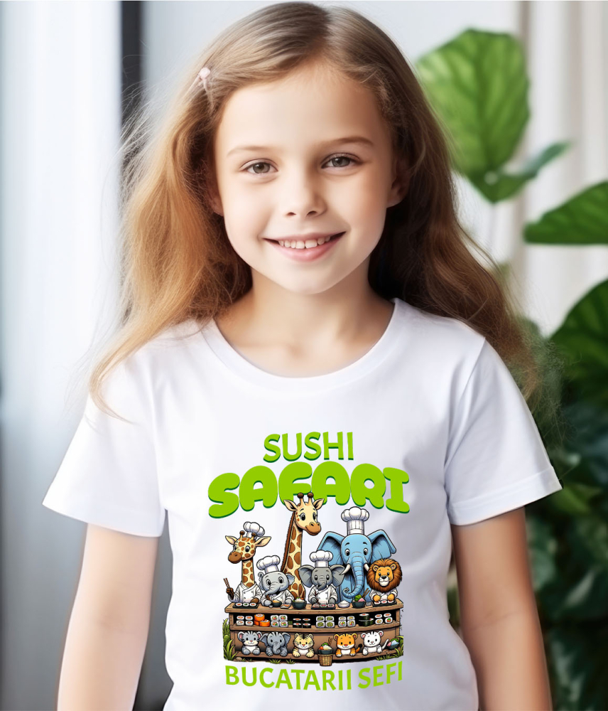Tricou Femei, Barbati, Copii, Fata, Baiat, Unisex Personalizat Cadou personalizat cu bucătari animaliere și sushi pentru copii | Desene animate și cultură asiatică [4]