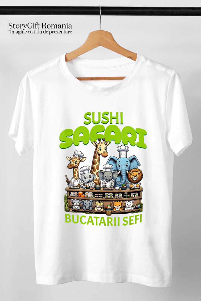Tricou Femei, Barbati, Copii, Fata, Baiat, Unisex Personalizat Cadou personalizat cu bucătari animaliere și sushi pentru copii | Desene animate și cultură asiatică [3]