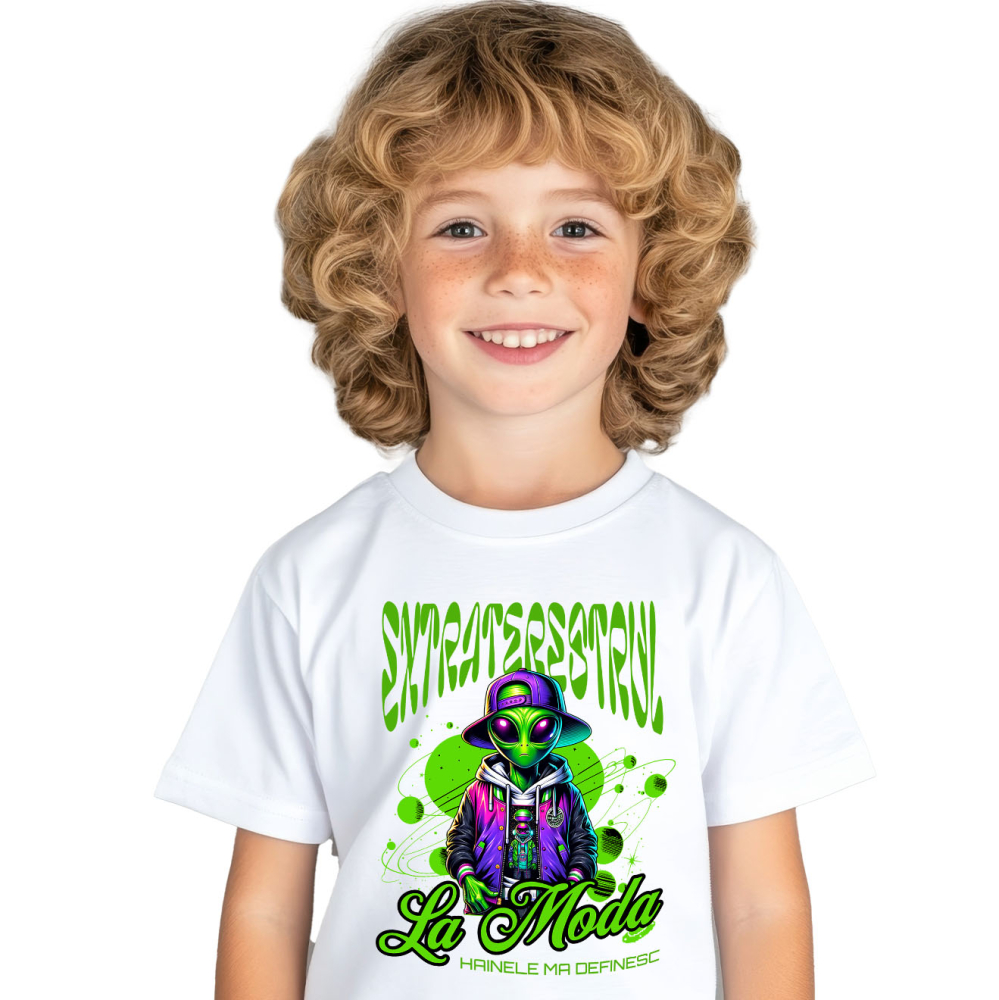 Tricou Femei, Barbati, Copii, Fata, Baiat, Unisex Personalizat Extraterestru Stil Stradal Fashion - Hainele care te Definesc, Look Unic și Modern [2]