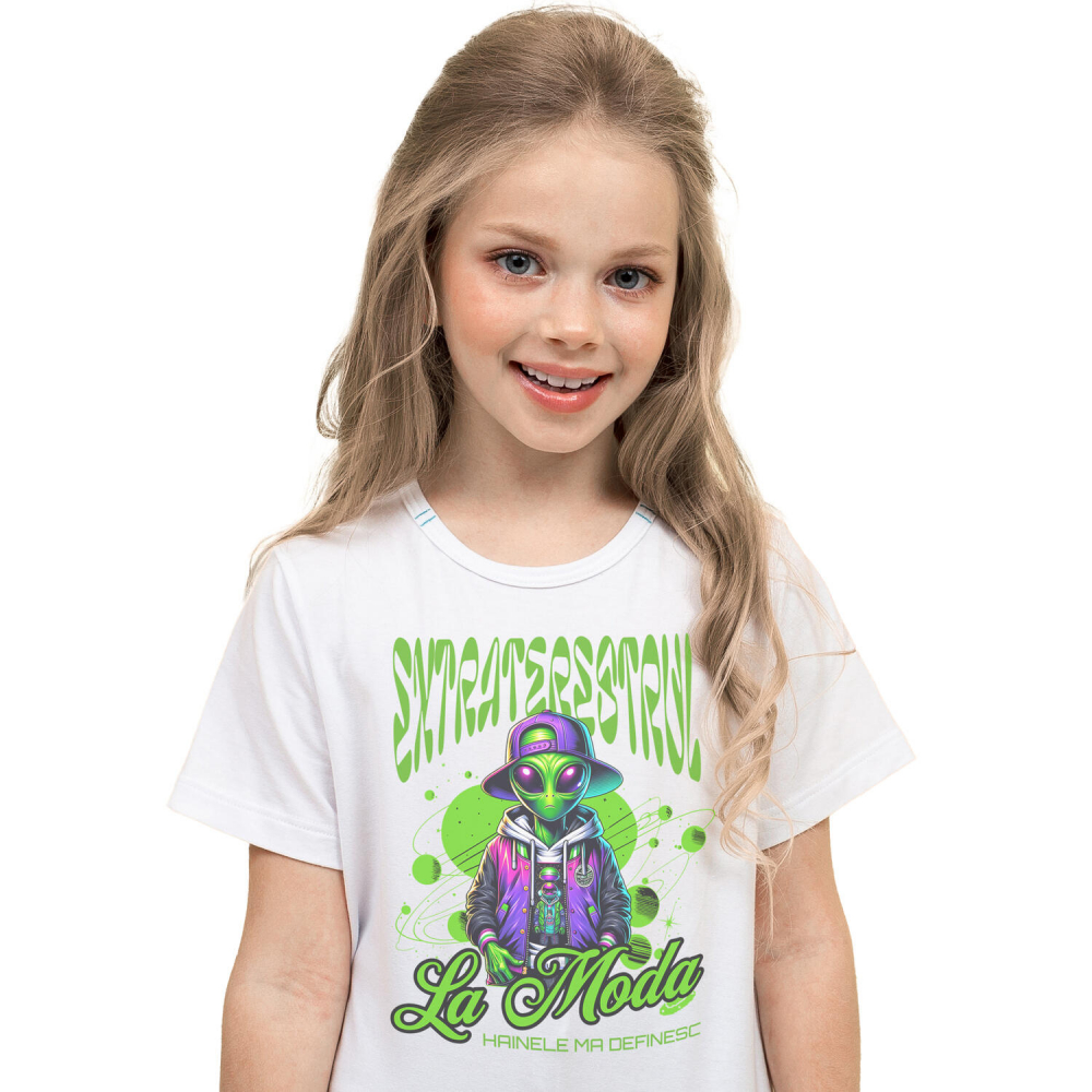 Tricou Femei, Barbati, Copii, Fata, Baiat, Unisex Personalizat Extraterestru Stil Stradal Fashion - Hainele care te Definesc, Look Unic și Modern [1]