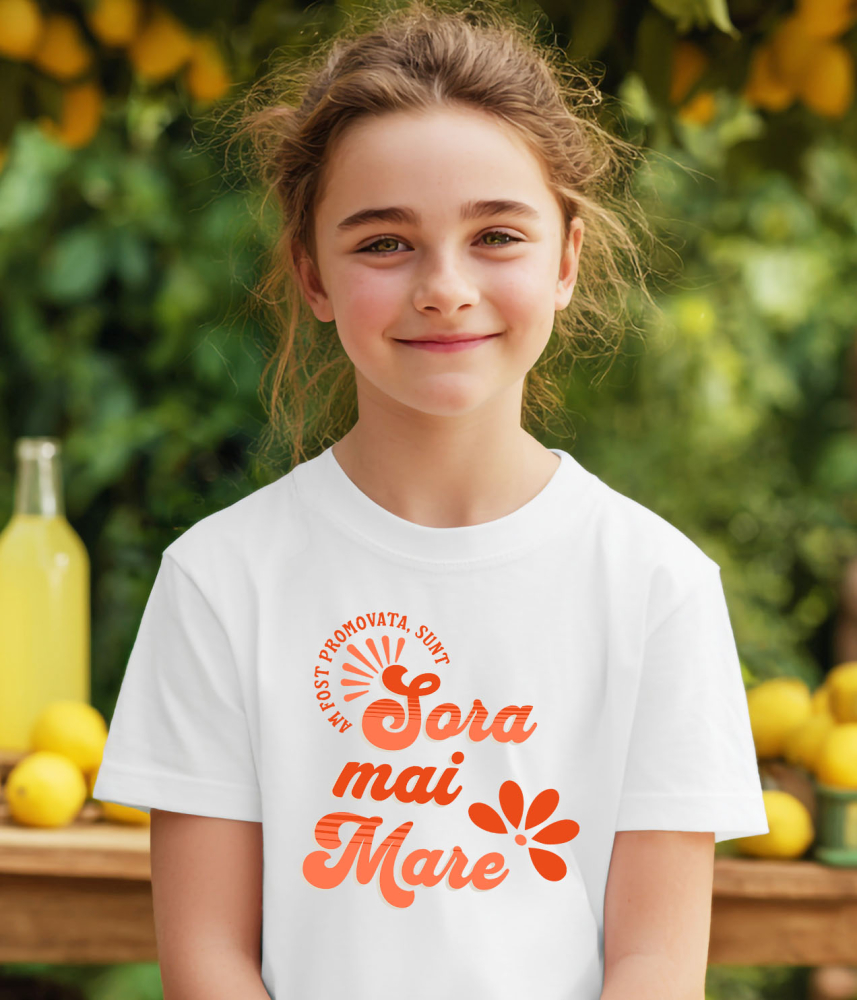 Tricou Femei, Barbati, Copii, Fata, Baiat, Unisex Personalizat Sora Mai Mare – Cadou Amuzant pentru Frati și Surori [3]