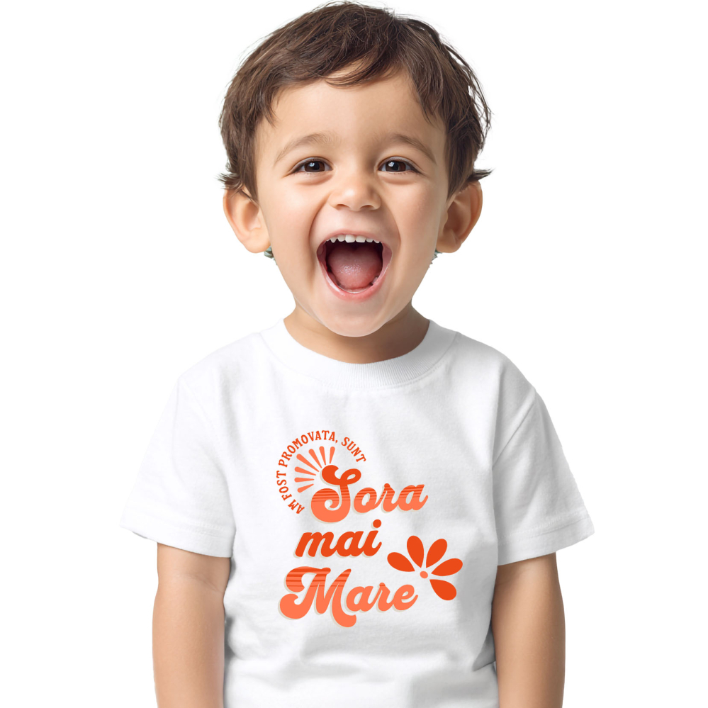 Tricou Femei, Barbati, Copii, Fata, Baiat, Unisex Personalizat Sora Mai Mare – Cadou Amuzant pentru Frati și Surori [2]