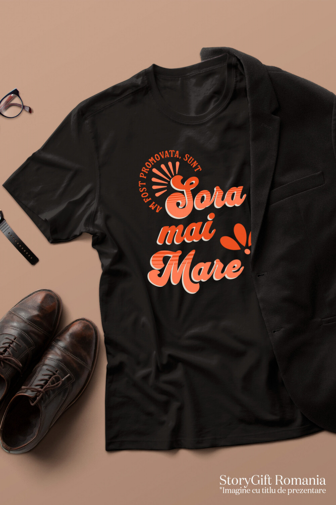 Tricou Femei, Barbati, Copii, Fata, Baiat, Unisex Personalizat Sora Mai Mare – Cadou Amuzant pentru Frati și Surori [3]