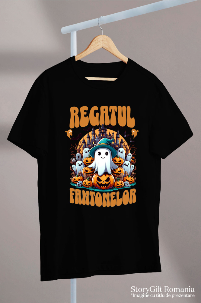 Tricou Femei, Barbati, Copii, Fata, Baiat, Unisex Personalizat Regatul Fantomelor | Castel Bântuit și Fantome | Dovleac Halloween [5]