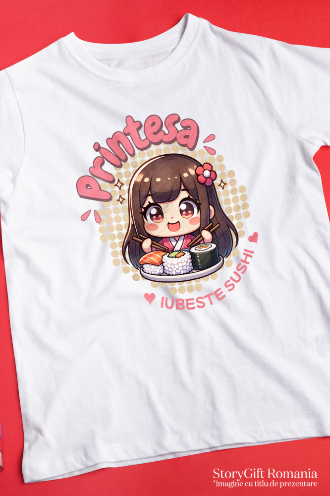 Tricou Femei, Barbati, Copii, Fata, Baiat, Unisex Personalizat Produse personalizate cu iubire pentru sushi | Cadouri unice pentru familie și copii [3]