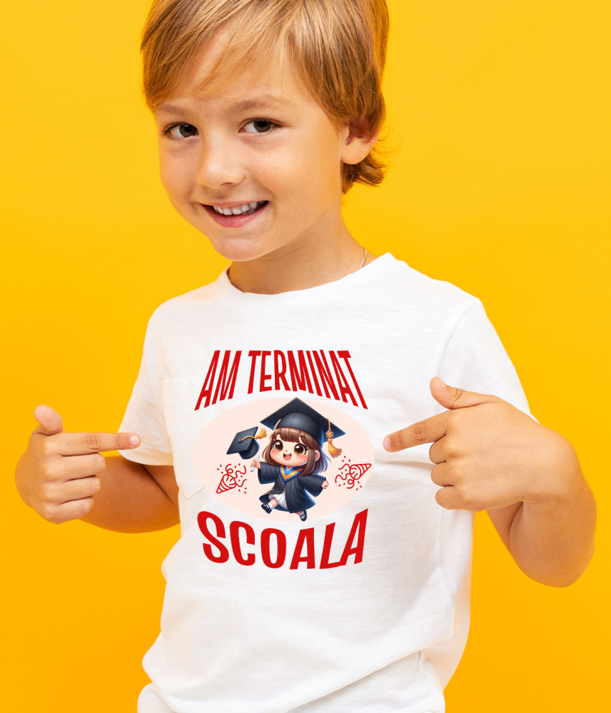 Tricou Femei, Barbati, Copii, Fata, Baiat, Unisex Personalizat Fată Absolvire | Cadou Personalizat pentru Absolvenți [4]