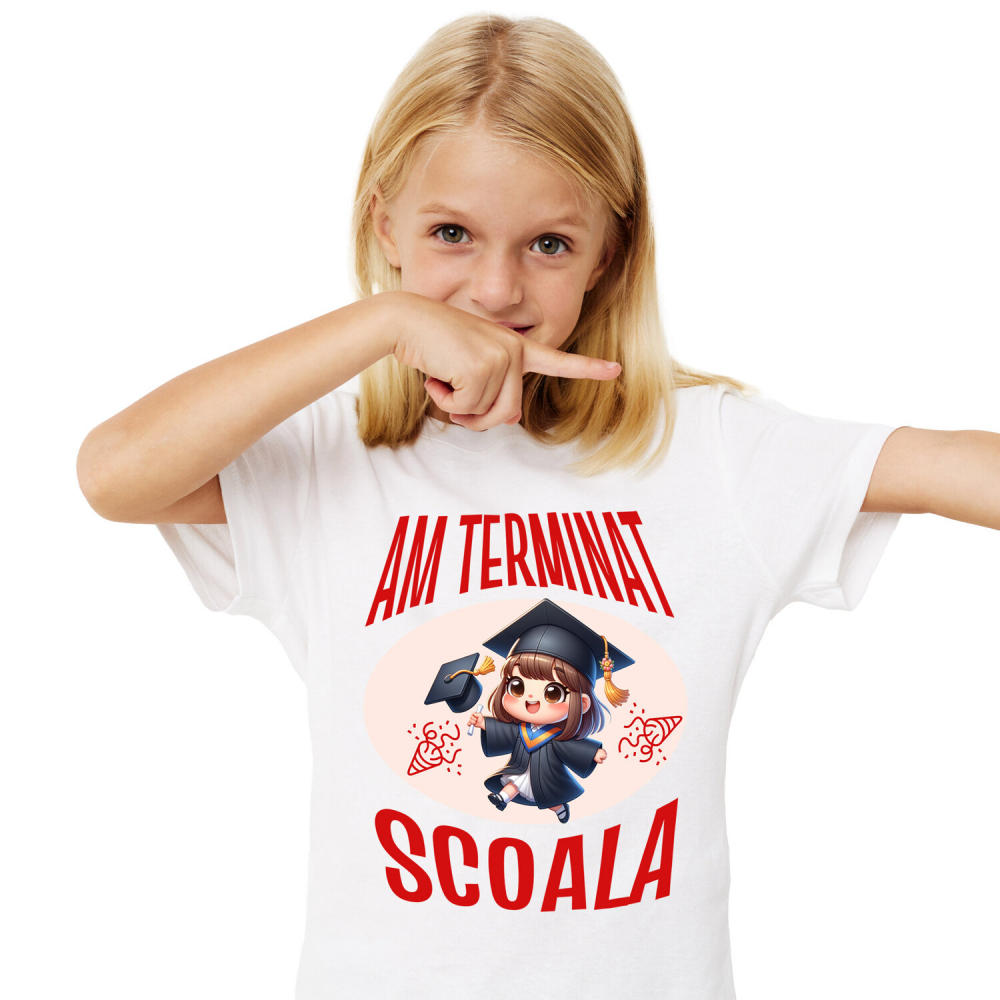 Tricou Femei, Barbati, Copii, Fata, Baiat, Unisex Personalizat Fată Absolvire | Cadou Personalizat pentru Absolvenți [1]
