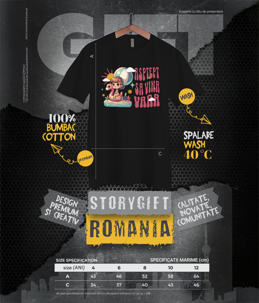 Tricou Femei, Barbati, Copii, Fata, Baiat, Unisex Personalizat Fată pe Colac Flamingo în Mare – Cadou Personalizat pentru Copii și Familie [6]