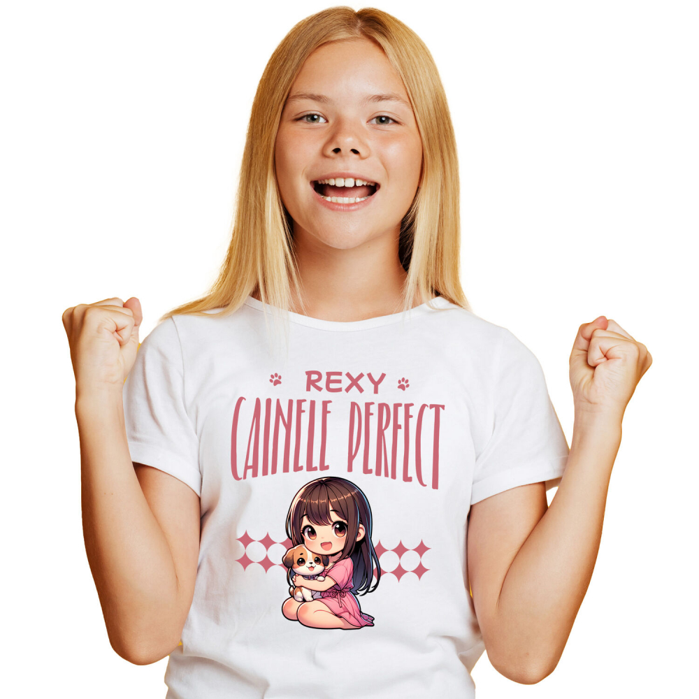 Tricou Femei, Barbati, Copii, Fata, Baiat, Unisex Personalizat Rexy Câinele Perfect – Tricou Personalizat pentru Iubitorii de Câini [1]