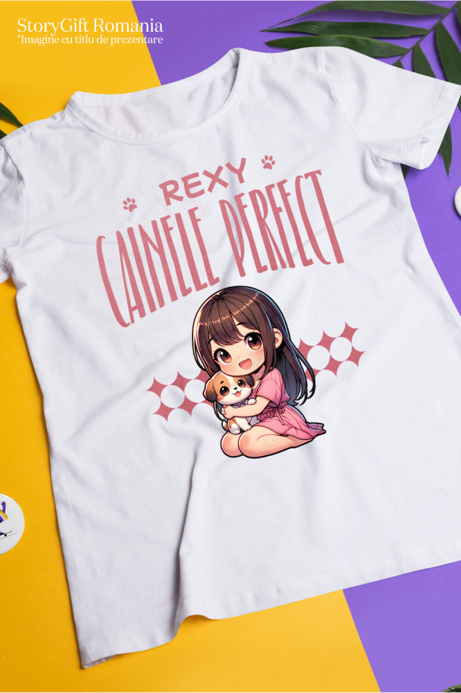 Tricou Femei, Barbati, Copii, Fata, Baiat, Unisex Personalizat Rexy Câinele Perfect – Tricou Personalizat pentru Iubitorii de Câini [3]