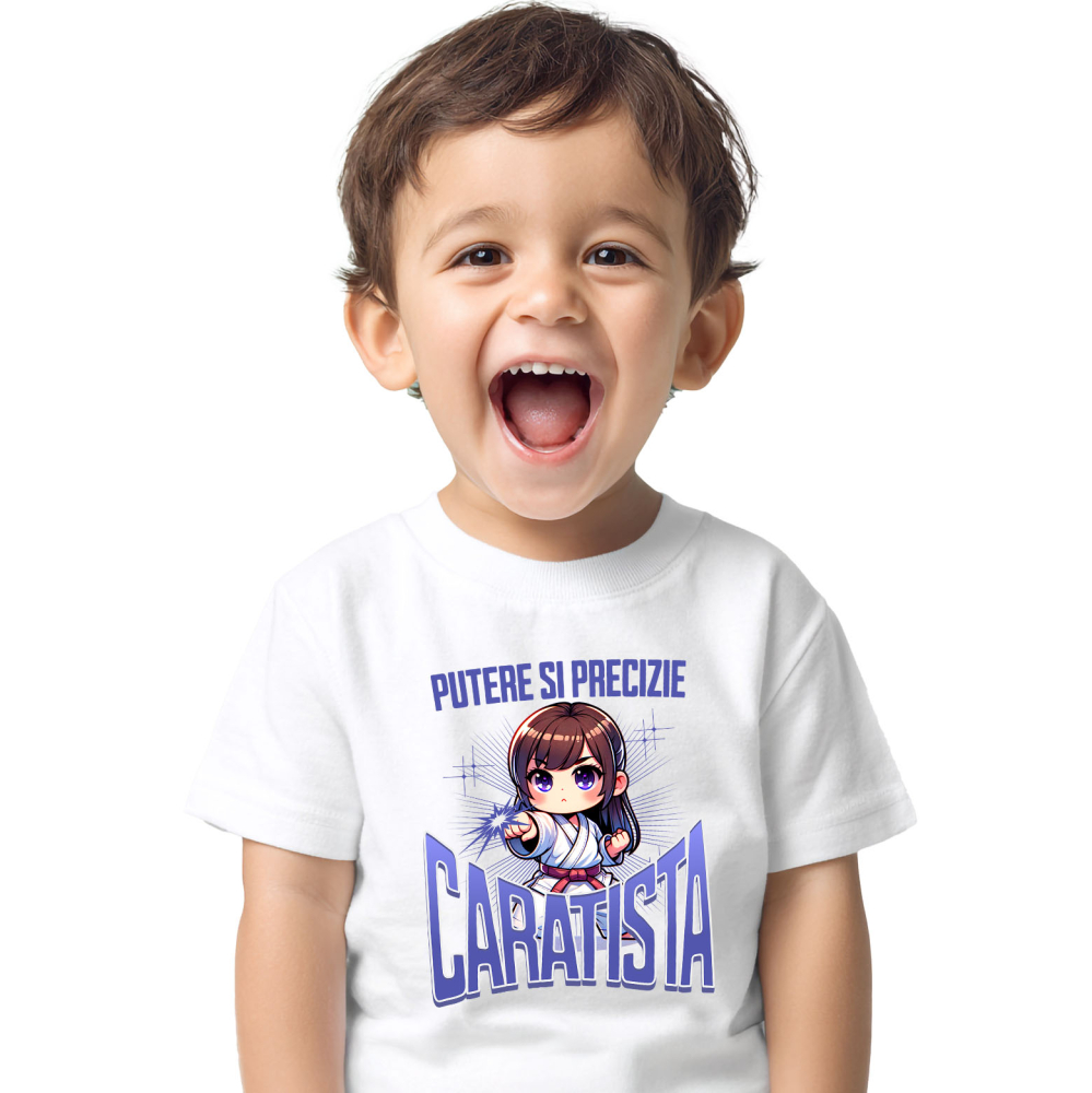 Tricou Femei, Barbati, Copii, Fata, Baiat, Unisex Personalizat Fată Anime Karate – Putere, Disciplină și Motivație [2]
