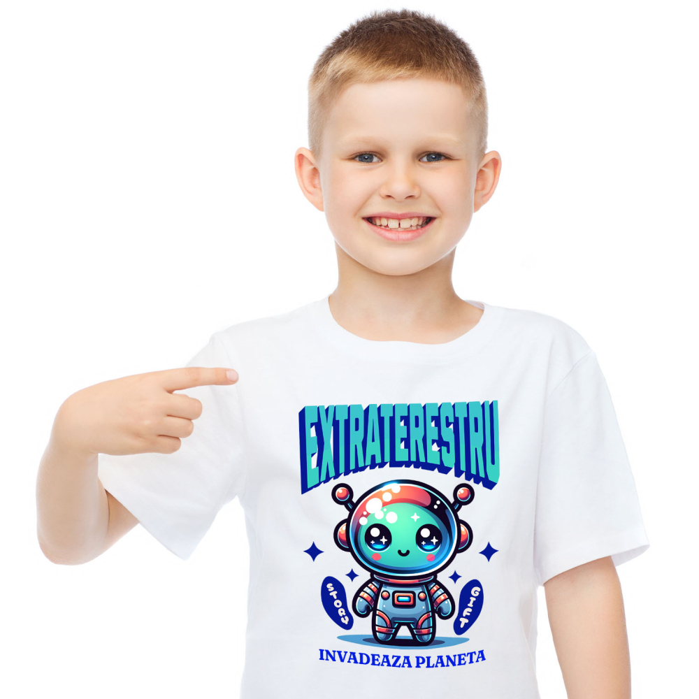 Tricou Femei, Barbati, Copii, Fata, Baiat, Unisex Personalizat Costum Extraterestru Invazie - Costum Spațial Personalizat pentru Familie, Copii și Tati [2]