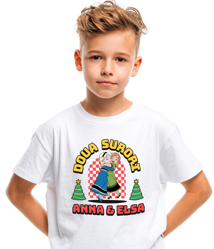 Tricou Copii cu Frozen - Jurnalul Elsei si Anei 100% Bumbac, Alb, 8 Ani [4]