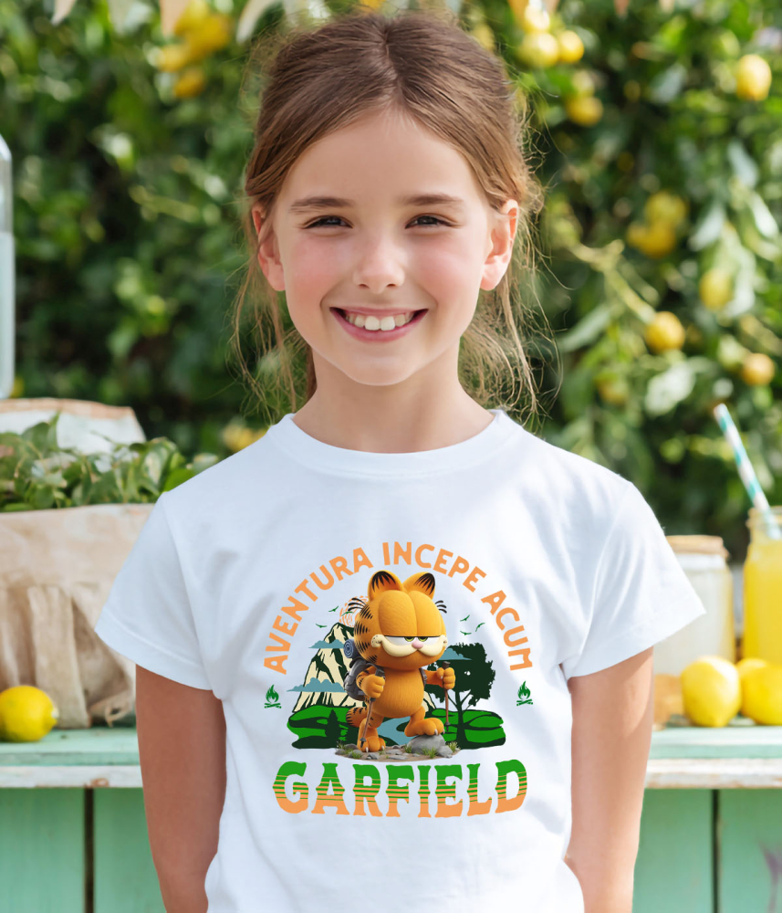 Tricou Copii cu Garfield: Călătorii Relaxante și Magice în Universul Disney 100% Bumbac, Alb, 4 Ani [4]