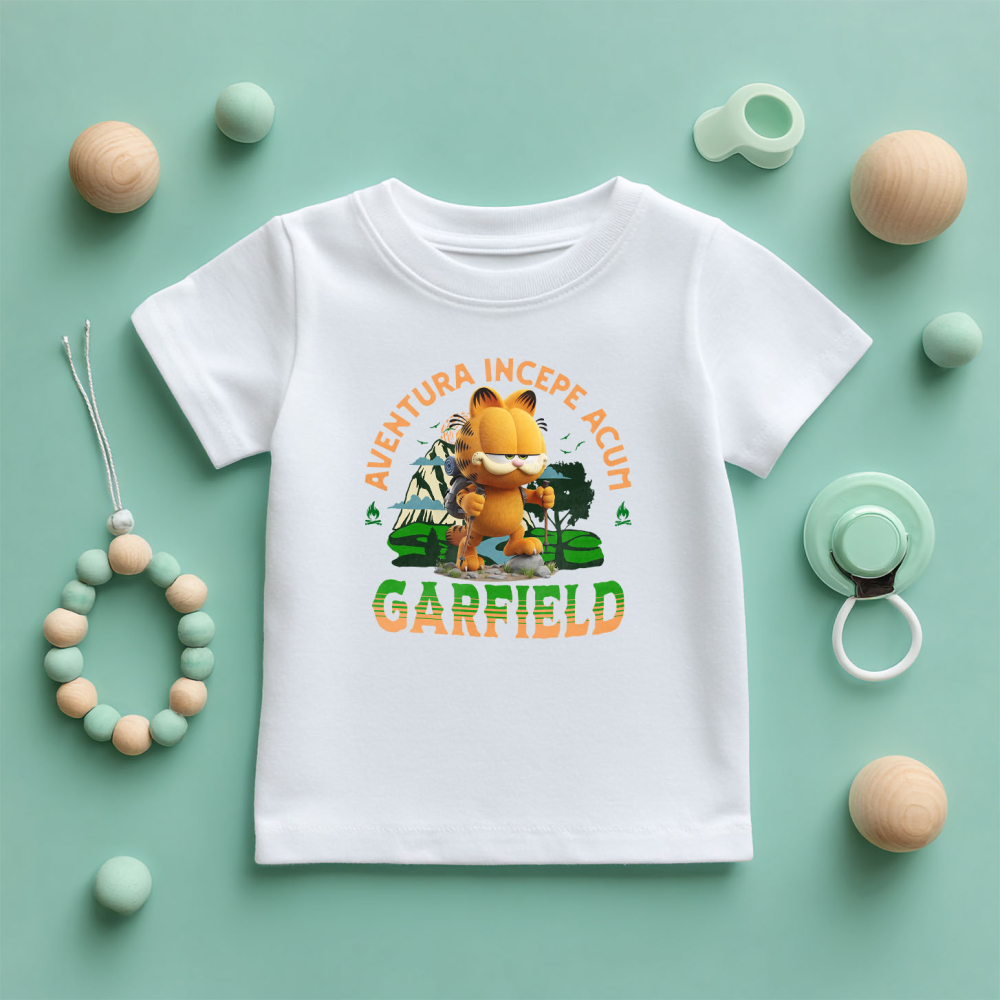 Tricou Copii cu Garfield: Călătorii Relaxante și Magice în Universul Disney 100% Bumbac, Alb, 4 Ani [5]