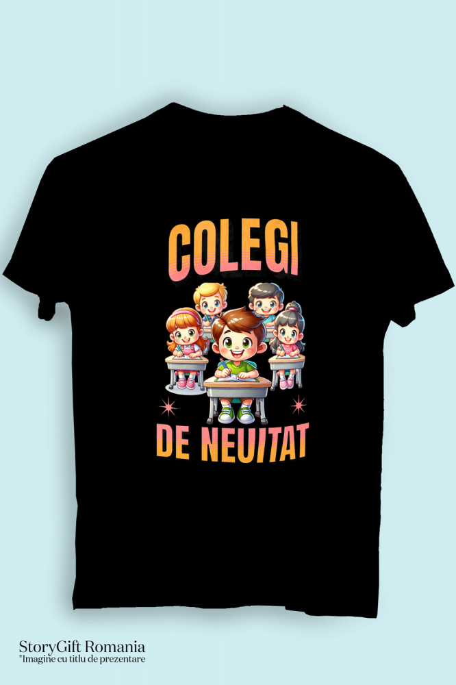 Tricou Femei, Barbati, Copii, Fata, Baiat, Unisex Personalizat Grup Elevi Veseli în Bănci - Colegi de Neuitat și Prietenie în Școală [3]