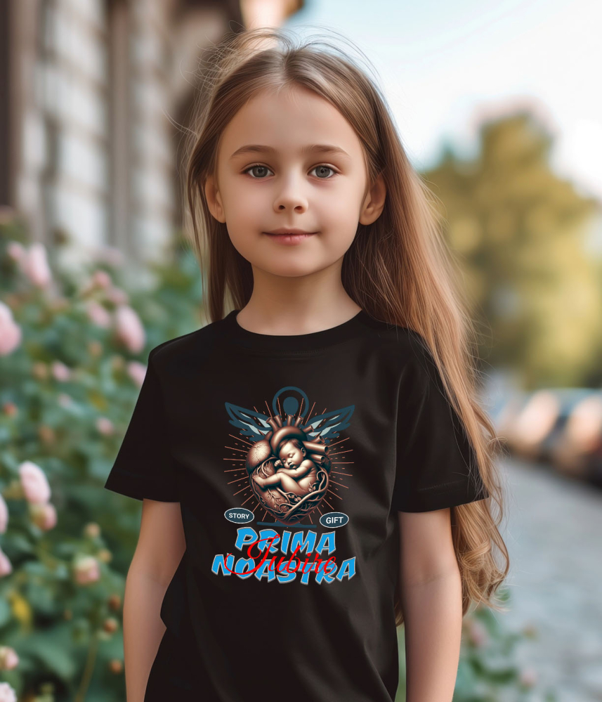 Tricou Femei, Barbati, Copii, Fata, Baiat, Unisex Personalizat "Inima Umană și Bebe – Cadouri Personalizate pentru Mama și Copii cu Mesajul Primei Iubiri" [3]