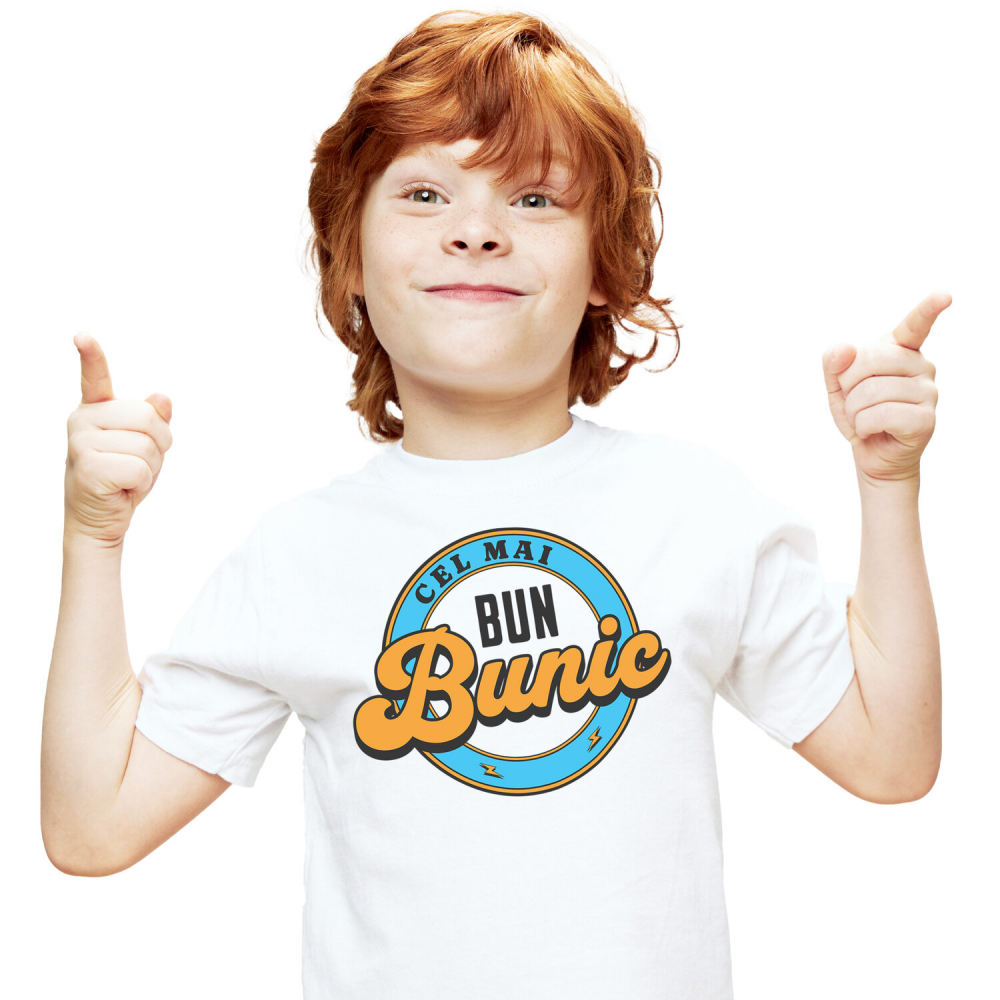 Tricou Femei, Barbati, Copii, Fata, Baiat, Unisex Personalizat „Mesaj pentru Cel Mai Bun Bunic - Cadou Personalizat Familie, Copii” [1]