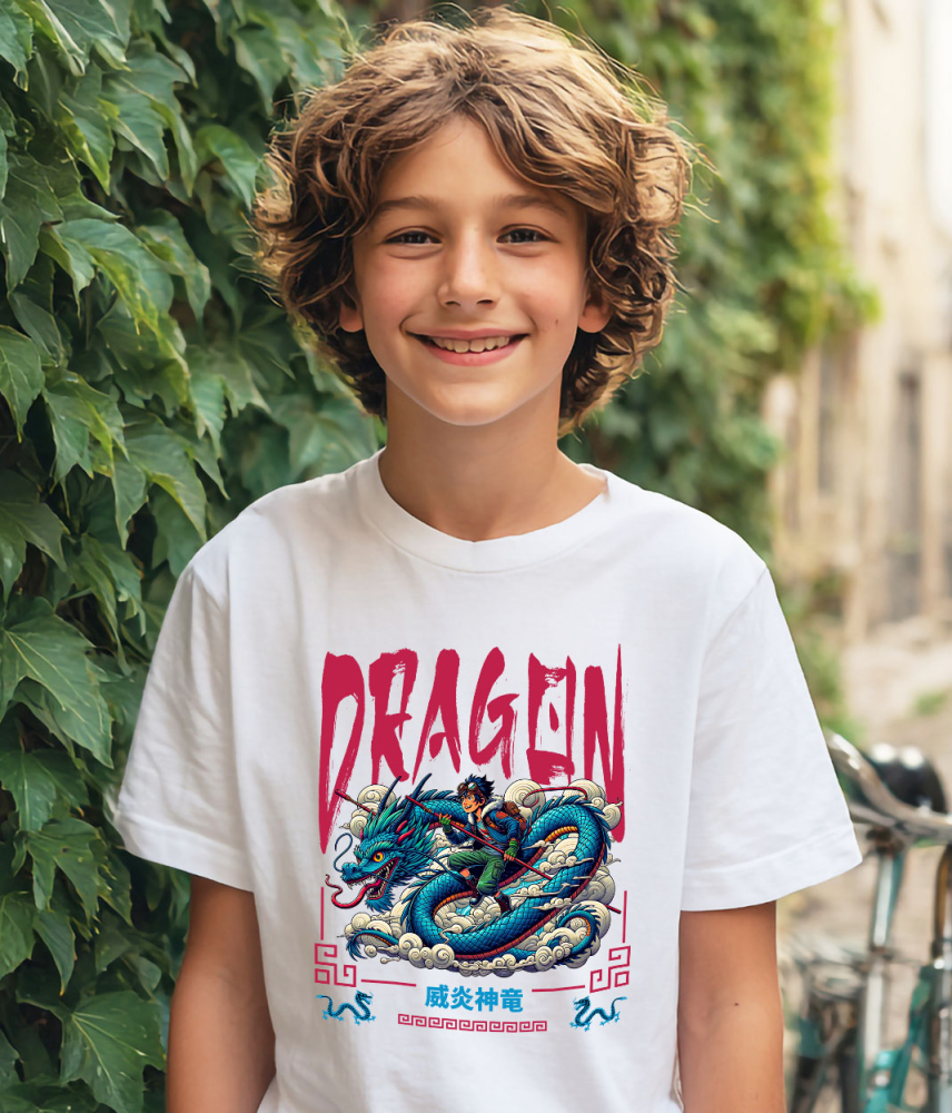 Tricou Femei, Barbati, Copii, Fata, Baiat, Unisex Personalizat Cultura Chinezească Dragon Stil Șarpe Cu Aventurist - Cadouri Personalizate pentru Familie, Copii, Tati și Prieteni [4]
