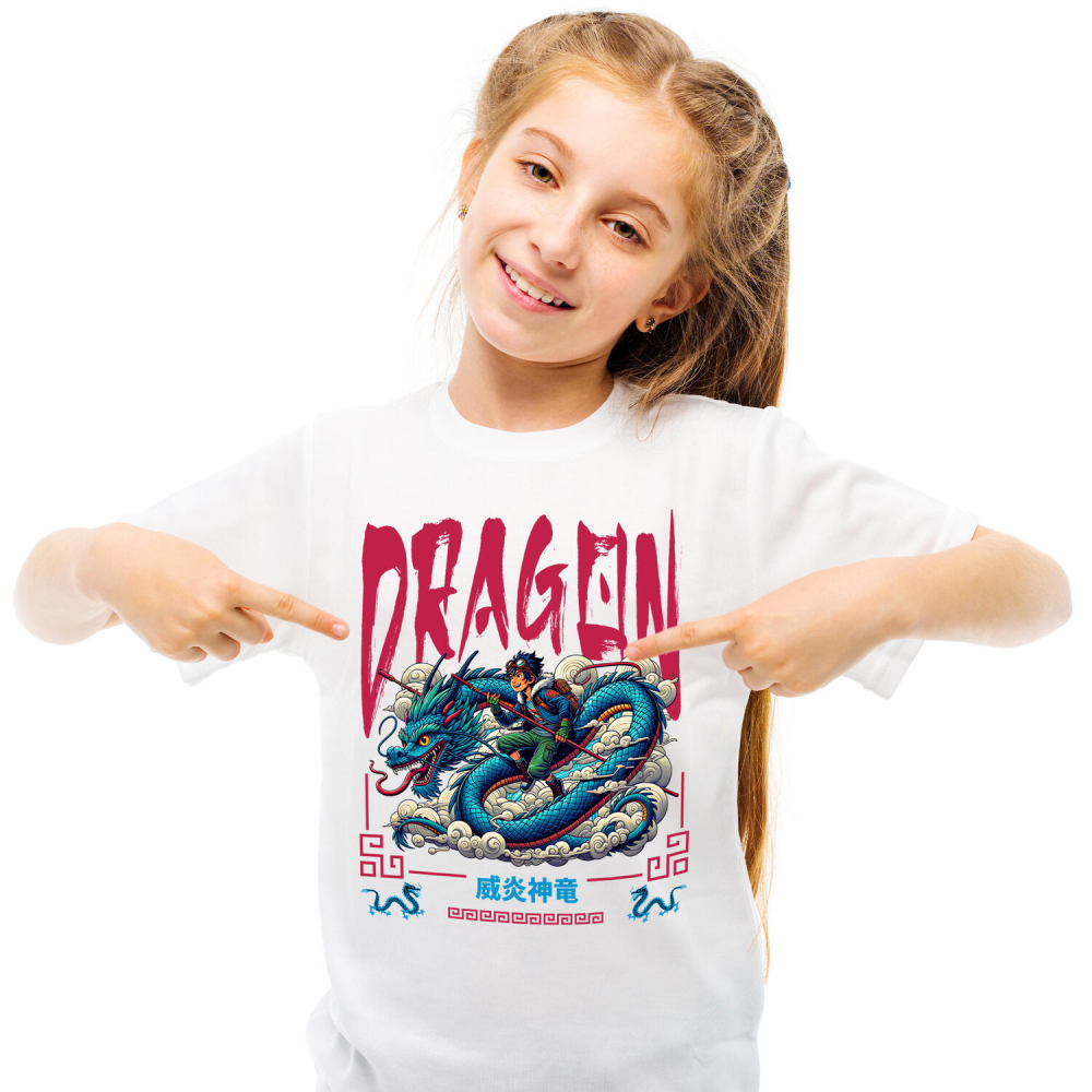 Tricou Femei, Barbati, Copii, Fata, Baiat, Unisex Personalizat Cultura Chinezească Dragon Stil Șarpe Cu Aventurist - Cadouri Personalizate pentru Familie, Copii, Tati și Prieteni [2]